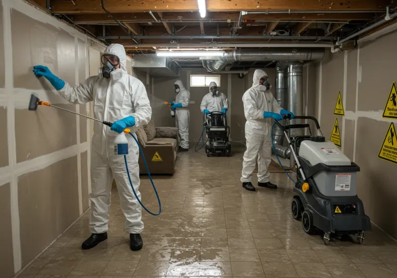 Basement Moisture Removal and Structural Drying process in Elko, NV